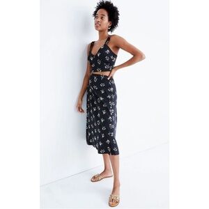NWT Madewell | Side-Button Midi Skirt in Marseille Daisies